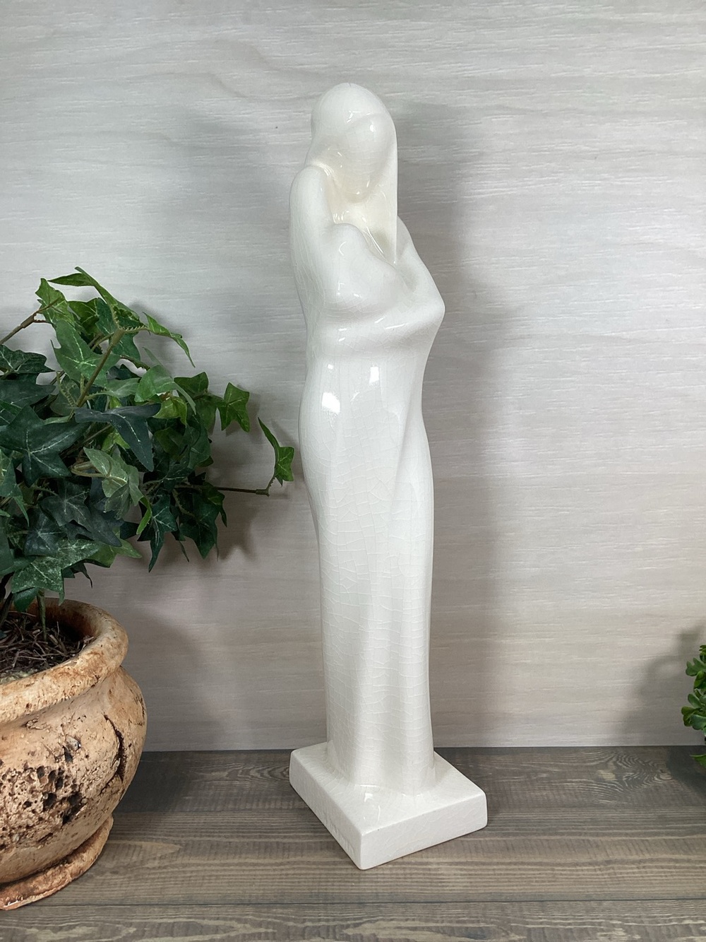 Vtg Villeroy & Boch Maternité Mother & Child Statue René Daemen Art Deco 16" 529